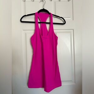 Hot pink Lululemon long tank.